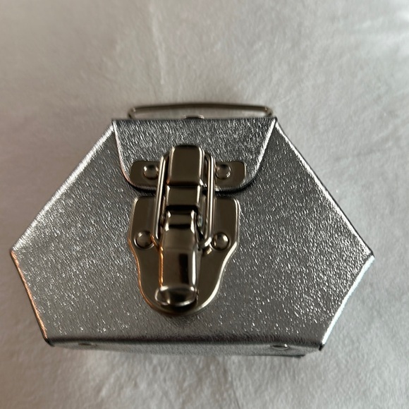 Vintage Silver Little Bag with Black Strap - Picture 2 of 12